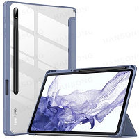 Защитный чехол Acrylic TPU Case с креплением для стилуса фиолетовый для Samsung Galaxy Tab S7 FE