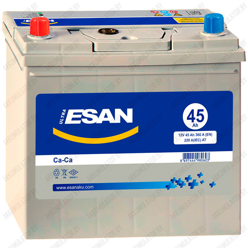 Аккумулятор ESAN Asia / 45Ah / 360А / Прямая полярность