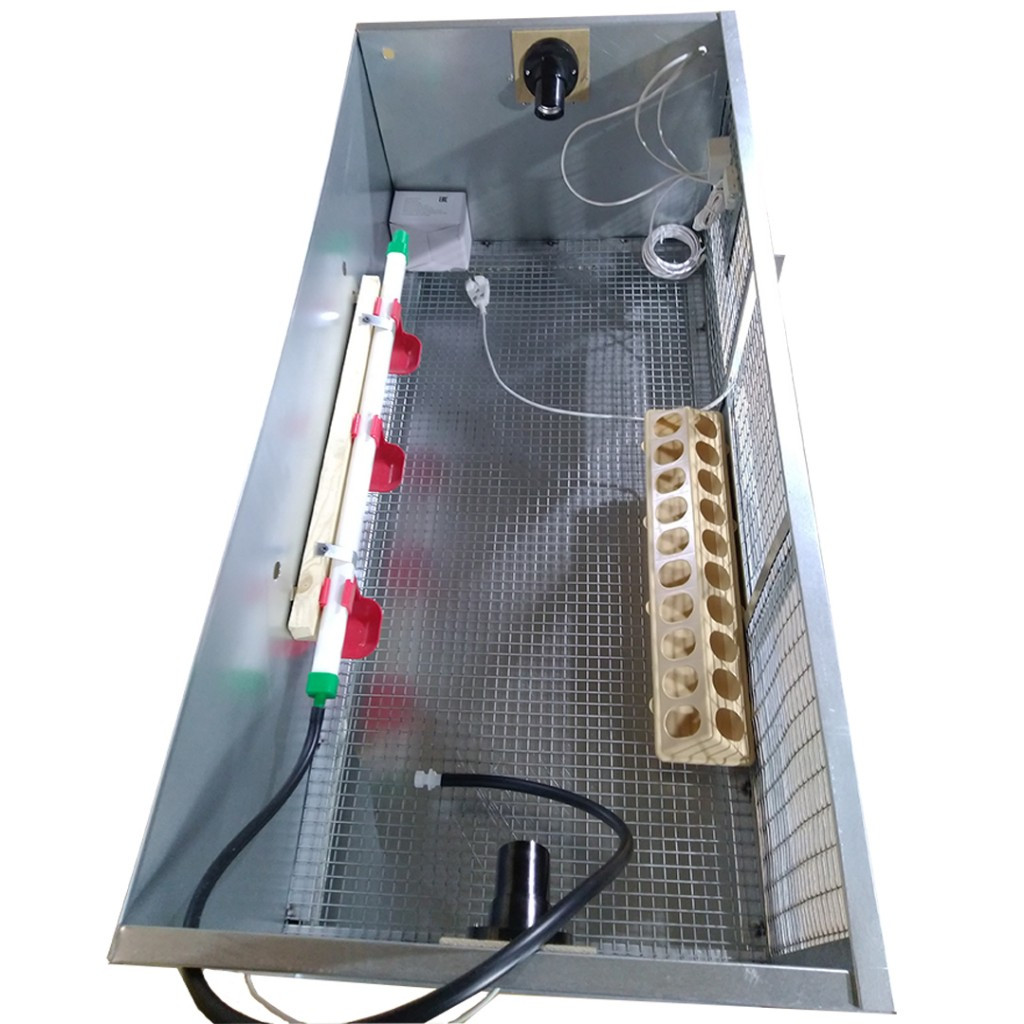 Металлический брудер для 40 цыплят Куренок№4 из оцинк. металла с поддоном/ кормушкой/3-х ниппельной поилкой - фото 3 - id-p196567013