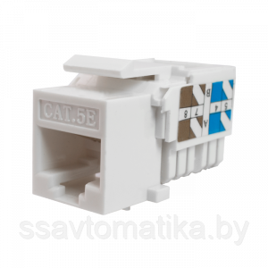 Модуль-вставка Keystone Кат5е, инстр.зад, белый UTP (10-0313) - фото 1 - id-p196577496