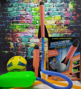 Игровой набор Ракеты Qunxing Toys 5 (3 ракеты, шланг, педальная пусковая установка, додставка) - фото 1 - id-p181585804