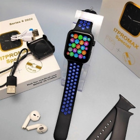 Набор Умные часы I7PROMAX Special Watch Series 8 2022 (копия) наушники AirPods (зарядный кейс, силиконовые - фото 1 - id-p193904580