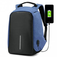 Рюкзак Bobby XL с отделением для ноутбука до 17 дюймов и USB портом Антивор Синий