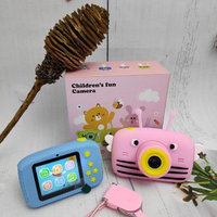 Оригинальный детский цифровой фотоаппарат Пчелка Childrens Fun Camera Светло розовый