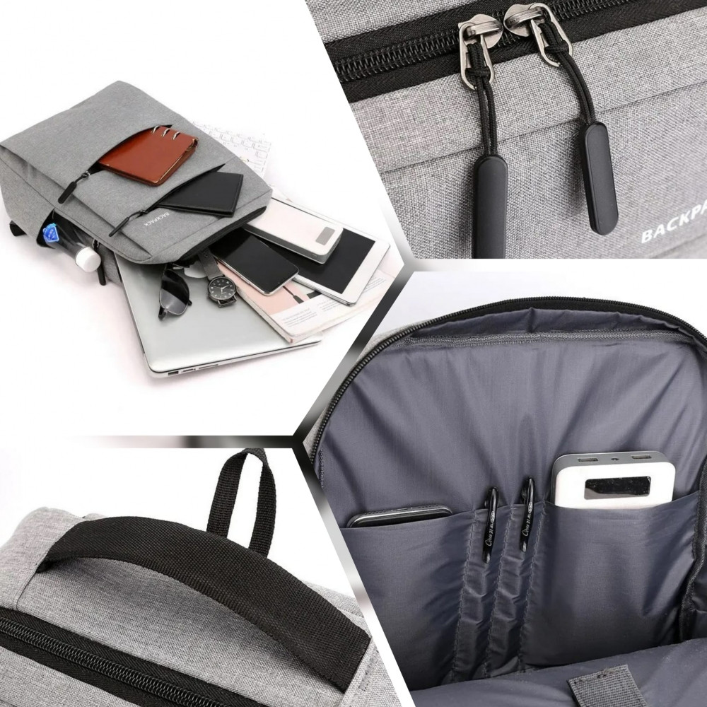 Рюкзак 3в1 BackPack Urban с USB и отделением для ноутбука до 17 Черный - фото 3 - id-p191923390