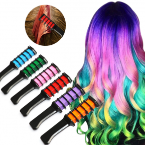 Мелки для окрашивания волос Hair Color Comb, 6 цветов в форме расчески - фото 1 - id-p181586992