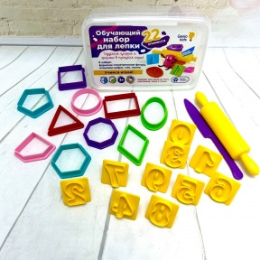 Набор Genio Kids Обучающий набор для лепки 22 элемента (геометрический фигуры, цифры) LEP11 - фото 1 - id-p181586058