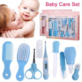 Набор по уходу за ребенком Baby Care Set, 10 предметов, 0м Голубой - фото 1 - id-p181591078