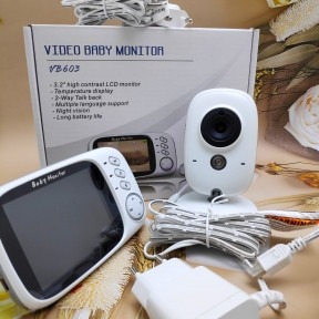 Видео няня беспроводная Video Baby monitor VB-603 (датчик температуры, ночное видение, 8 колыбельных, 2-х - фото 1 - id-p190523585