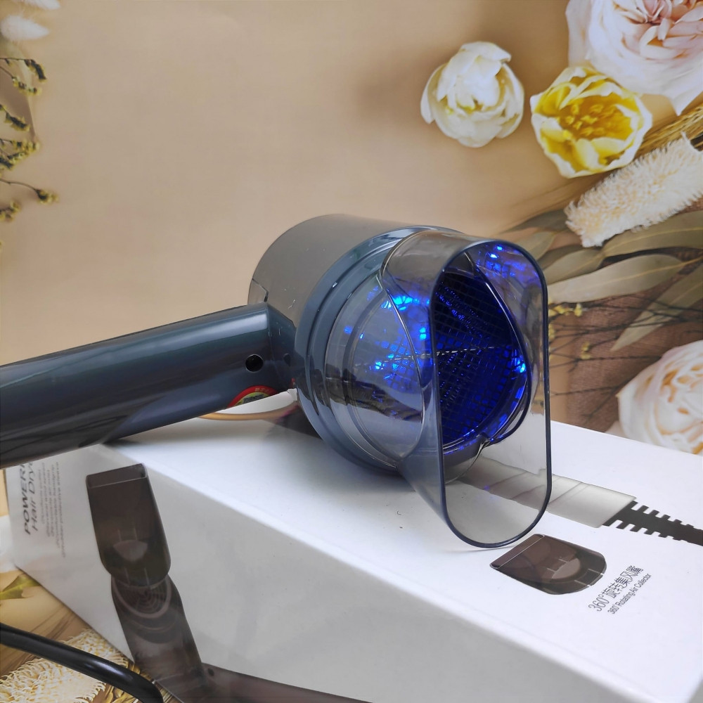 Профессиональный фен для сушки и укладки волос Powerful Hair Dryer 800W (2 темп. режима, 2 скорости) - фото 5 - id-p190523587