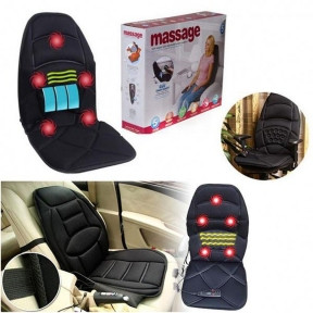 NEW Массажный авто чехол (массажер) на сидение Massage Seat Topper JB-100B (5 точек: ягодицы 2, спина 2, - фото 1 - id-p181594536