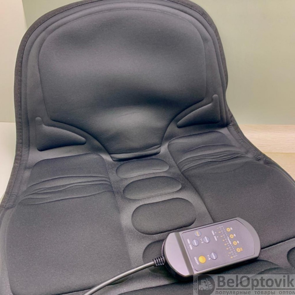 NEW Массажный авто чехол (массажер) на сидение Massage Seat Topper JB-100B (5 точек: ягодицы 2, спина 2, - фото 5 - id-p181594536