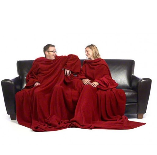 Теплый и уютный плед с рукавами SNUGGIE Купи сейчас Розовый - фото 5 - id-p181593305