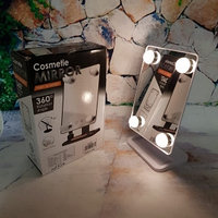 Зеркало с подсветкой Cosmetic Mirror make up easily 360 градусов с сенсорным управлением Белый