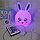Cветильник  ночник Зайка с лапками из мягкого силикона ALILU с пультом управления Розовые ушки, фото 6