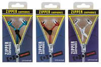 Наушники на молнии Zipper Earphones 2 в 1 Универсальные Белые