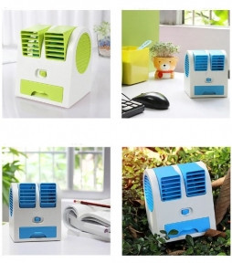 Мини вентилятор - охладитель воздуха Mini Fan Голубой - фото 1 - id-p181596619