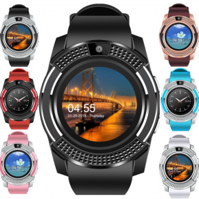 Умные часы Smart Watch V8 (копия) Черные - фото 1 - id-p181586168
