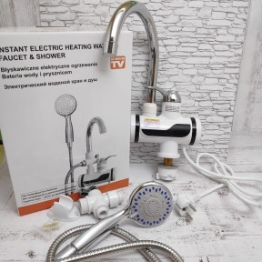 Электрический водяной душ с краном, Проточный водонагреватель-душ Instant Electric Heating Water Faucet - фото 1 - id-p181593381