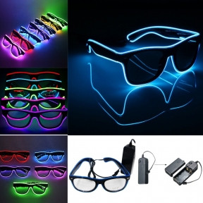 Очки для вечеринок с подсветкой PATYBOOM (три режима подсветки) Синие - фото 1 - id-p181586203