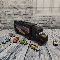 Трейлер с металлическими инерционными машинками аналог Хот Вилс Hot Wheels, 6 штук (высокое качество)