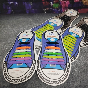 Универсальные силиконовые шнурки для обуви Микс цветов - фото 1 - id-p181591248