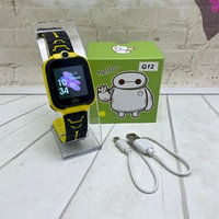 Детские умные часы Smart Baby Watch с gps Q12 Желтые с черным