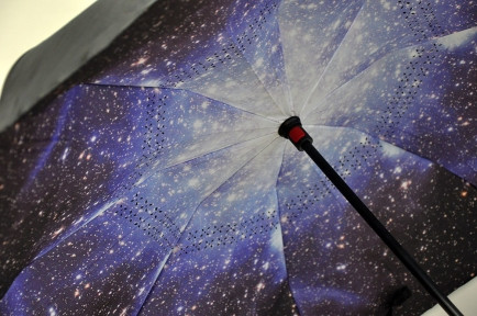 Зонт наоборот UnBrella (антизонт). Подбери свою расцветку настроения Фиолетовое звездное небо - фото 1 - id-p181591257