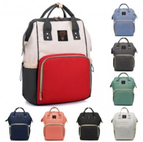 Сумка - рюкзак для мамы Baby Mo с USB / Цветотерапия, качество, стиль цвет MIX 2.0 с карабином и креплением - фото 1 - id-p181592286