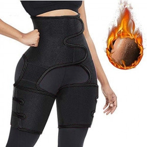 Женский утягивающий костюм из неопрена Waist Band костюм (Фитнес боди для похудения) XXl/XXXL Черный - фото 1 - id-p181591277