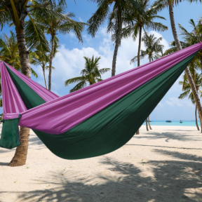 Гамак подвесной двухместный Hammock Swing Ультралёгкий и сверхпрочный (Крепления в комплекте) 270х140 см Цвет: - фото 1 - id-p187109921