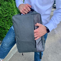 Городской рюкзак BACKPACK с USB и отделением для ноутбука до 17 Серый