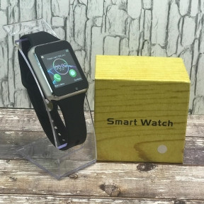Умные часы Smart Watch A1 Черные с серебром - фото 1 - id-p181589252