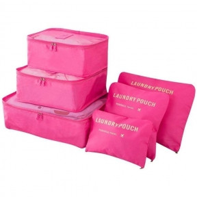 Набор дорожных сумок для путешествий Laundry Pouch, 6 шт Розовый - фото 1 - id-p181591371