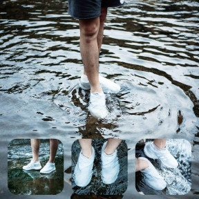 Бахилы (чехлы на обувь) от дождя и песка многоразовые силиконовые Waterproof Silicone Shoe. Суперпрочные - фото 1 - id-p181593562