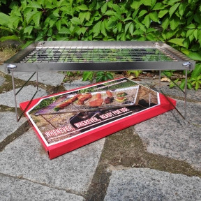 Мангал - барбекю (решетка) Portable Barbecue Grill металлический с решеткой гриль. Складной, портативный - фото 1 - id-p181591381