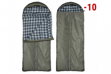 Спальный мешок с капюшоном Yagnob Marko Polo -10, левосторонний, HOLLOW FIBER, фланель (240х180) РБ - фото 1 - id-p181591420