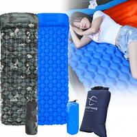 Туристический сверхлегкий матрас со встроенным насосом SLEEPING PAD и воздушной подушкой Милитари