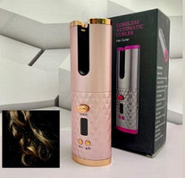 Беспроводные Бигуди Сordless automatic  стайлер для завивки волос  Розовый