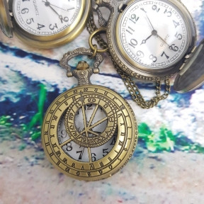 Карманные часы с цепочкой и карабином Зодиак - фото 1 - id-p181592569