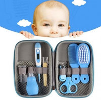 Набор по уходу за новорожденным 8 предметов и органайзер BABY CARE KIT Голубенький