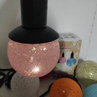 Лампа - светильник (ночник) Хлопковый шар подвесная декоративная YT-M-431, диаметр шара 10 см Розовый (Pink)