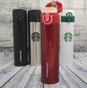 Термос Thermos Starbucks Stainless Steel Flaks, 380 мл. Распродажа Красный с надписью Starbucks - фото 1 - id-p181595021