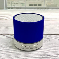 Портативная Bluetooth колонка со светодиодной подсветкой Mini speaker (TF-card, FM-radio) Синяя