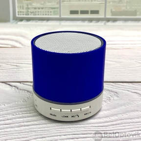 Портативная Bluetooth колонка со светодиодной подсветкой Mini speaker (TF-card, FM-radio) Синяя - фото 1 - id-p182117768