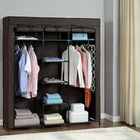 Шкаф складной каркасный тканевый STORAGE WARDROBE mod.YG - 05. Трехсекционный. 130х45х175 см. Коричневый