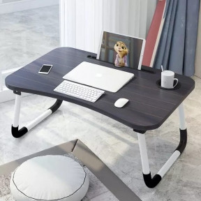 Складной стол (столешница) трансформер для ноутбука / планшета с подстаканником Folding Table, 59х40 см - фото 1 - id-p181590643