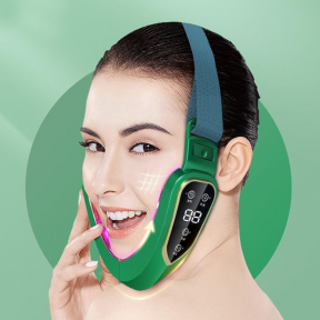 Электрический массажёр для лица V-Face Facial massage instrument V80 (12 режимов интенсивности) Зеленый - фото 1 - id-p181585292