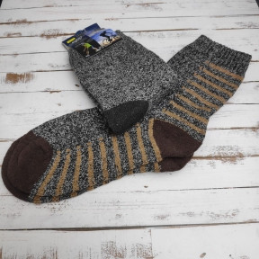 Термоноски Cool Pile Socks, размер 40-46 Сlassic (серый узор) - фото 1 - id-p181590656