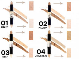 Ликвидация Корректор - карандаш NYX Wonder Stick 2 в 1 (контуринг) WS02 - Medium Tan Moyen Hale